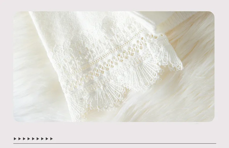 ربيع الخريف 2026 سترة بيضاء تريكو للنساء مثير الخامس الرقبة الدانتيل المرقعة سترة سترة أزرار طويلة الأكمام 511901