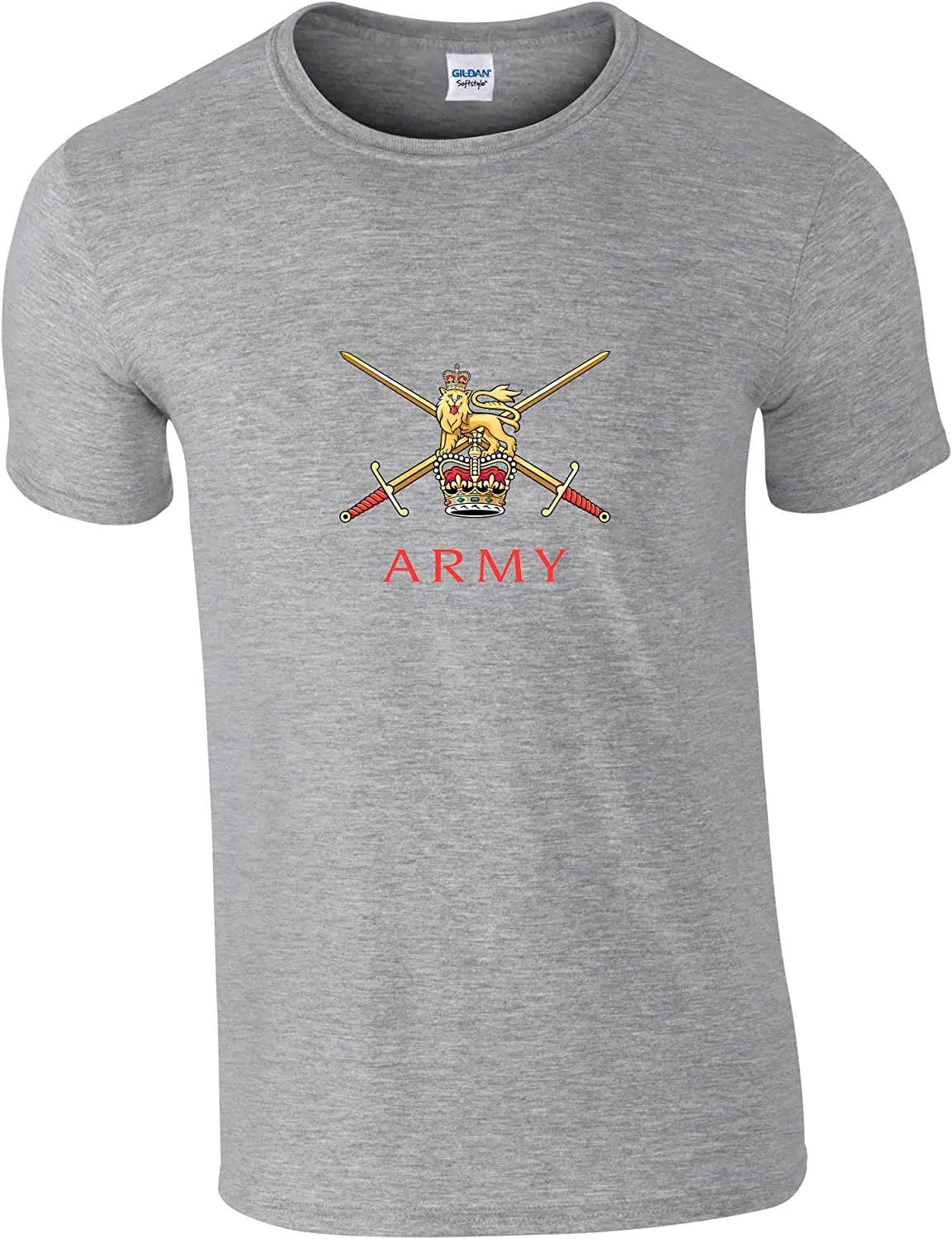 British Army Insignia Large Logo T Shirt. New 100% Cotton Short Sleeve O-Neck T-shirt Casual Clothing Mens Top