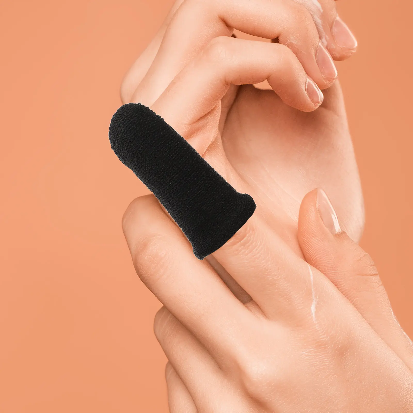 10Pcs Gaming Finger Sleeves Breathable Anti Sweat Ultra Thin Touchscreen Compatible for Phone Games Comfortable Elastic Fit