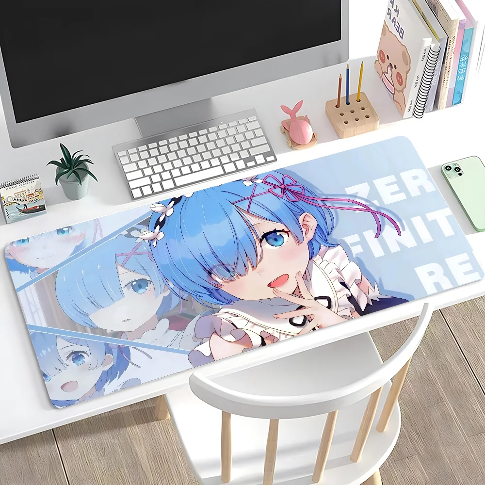 ReZero Starting Life Another World Mousepad Large Anti-Slip Mouse Pad Stitched Edges Mat Durable Desk Laptop Gaming Keyboard Pad