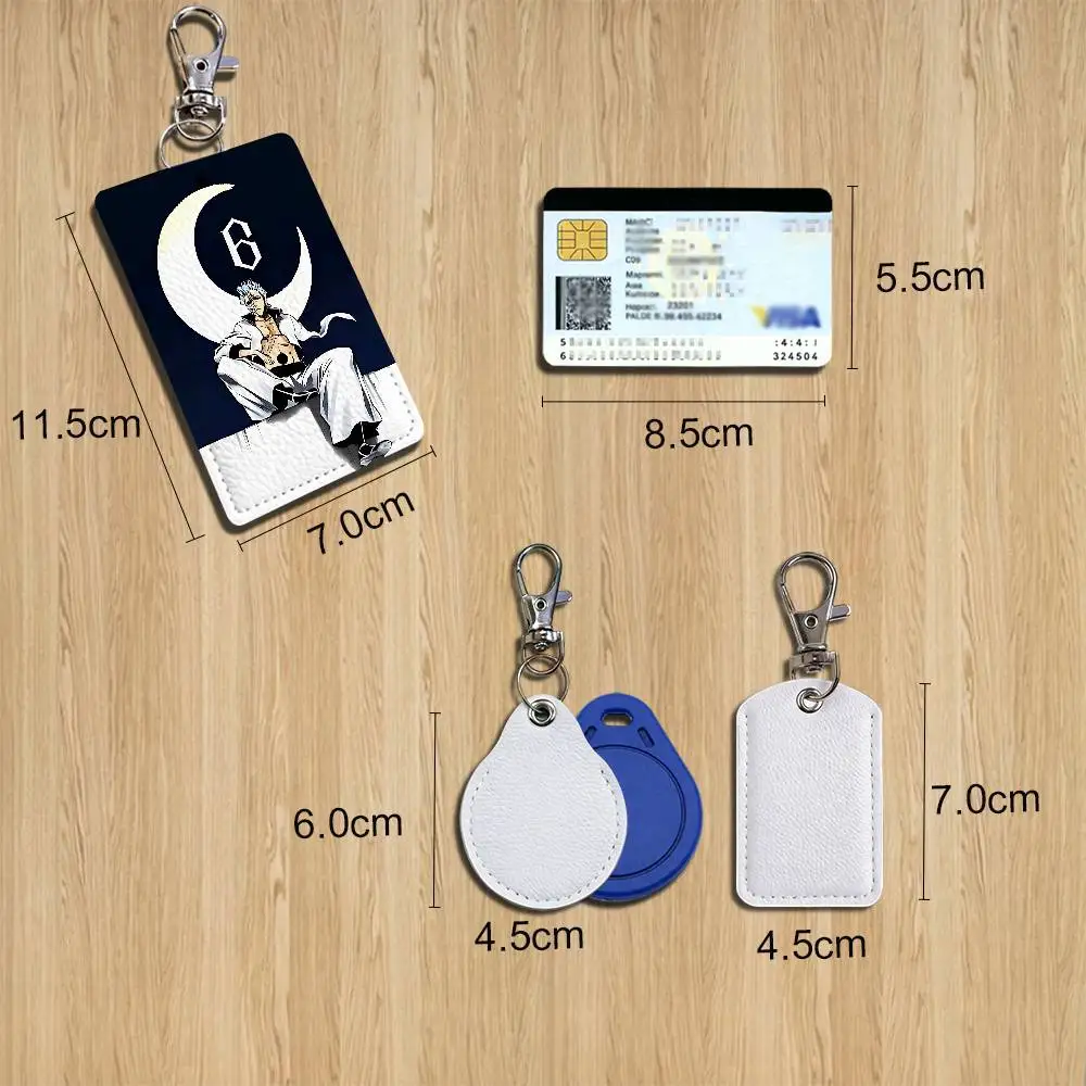 Arrancar Espada Grimmjow BLEACH Card Holder With Keychain Executive Protection For Bank Credit Subway Bus Case