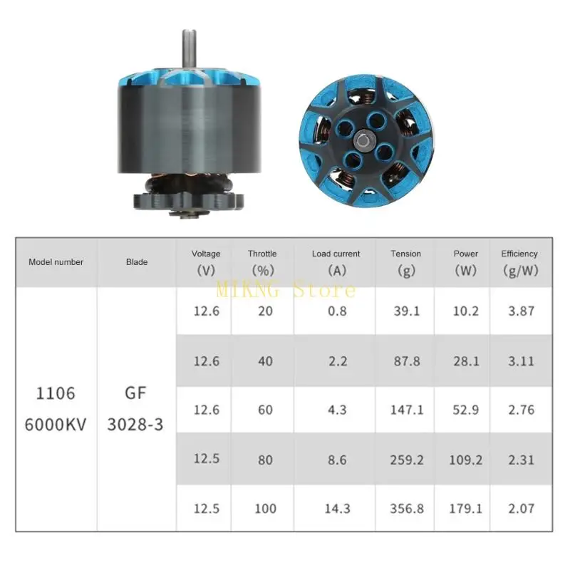1106 6000KV Highly Performances Motor Durability Metal Design Diameter 14.8mm For FPV Quadcopters And Filming best sale