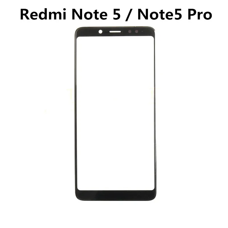 Front Glass For Xiaomi Redmi Note 10 Pro Max 6 7 8 8T 9 9S 5 Touch Screen LCD Display Out Panel Cover Repair Replace Parts + OCA