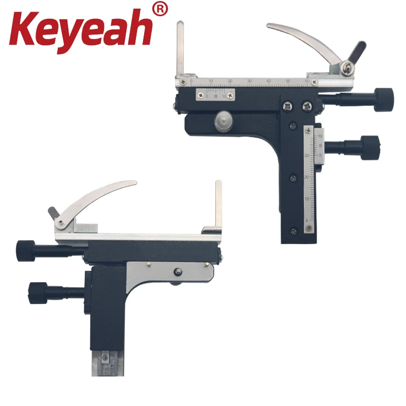 Microscópio Estágio Mecânico Fixável, Stage X-Y Moveable, Caliper com Escala, Reticles Mecânicos