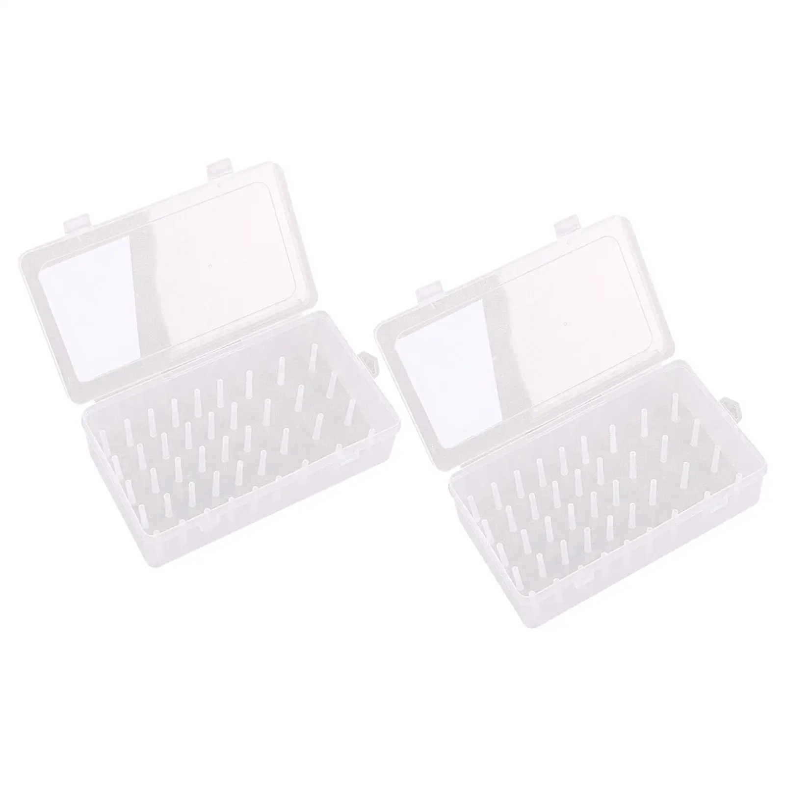 Empty Sew Thread Box Spools Holder Embroidery Translucent Clear Threads Holder