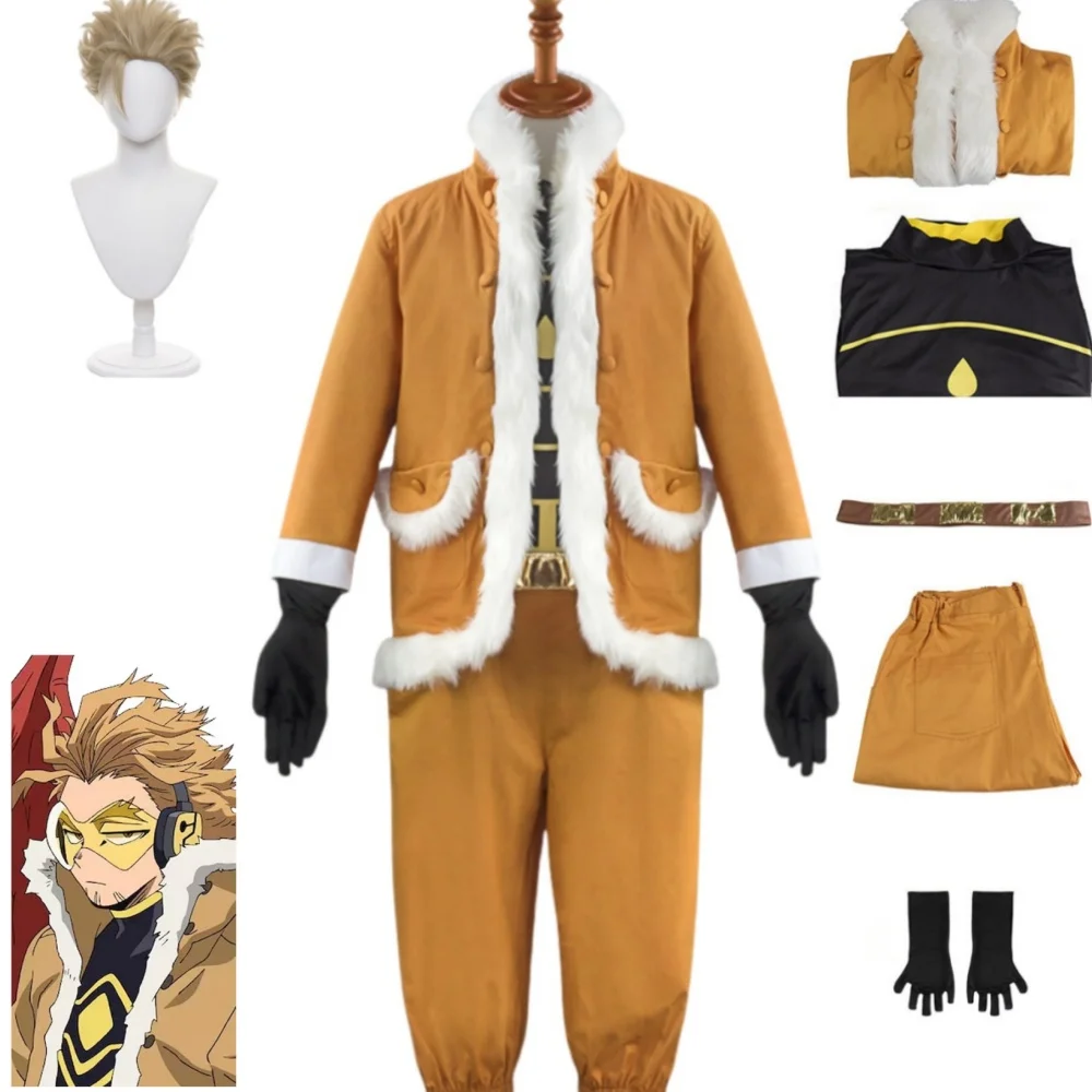 

Hawks Anime My Hero Academia Cosplay Male Costumes Comic Exhibition Anime Character Wig Yellow Code Wang