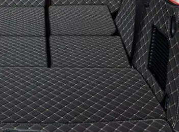 Full set car trunk mats + Rear door mat for Nissan Patrol Y62 2024-2011 7 8 seats waterproof cargo liner mat boot carpets cover view 4