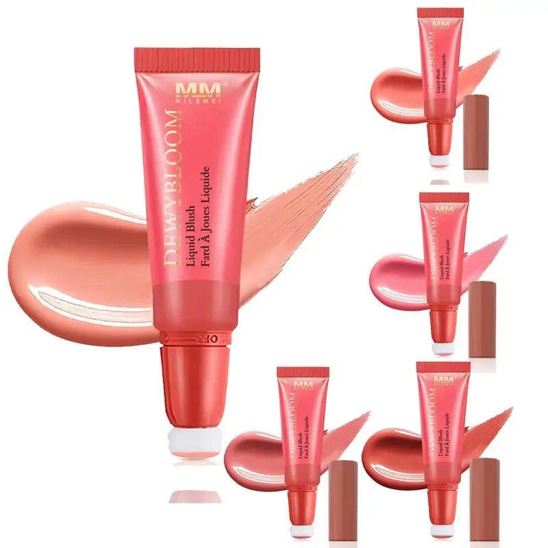 Face Liquid Blush Stick Eyeshadow Cheeks Makeup Shimmer Highlight Finish Moisturizing Creamy Soft Liquid Blush For Cheeks