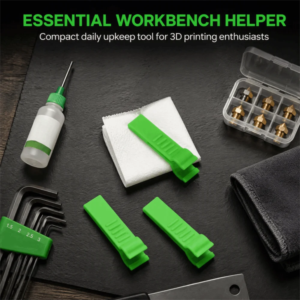 10pcs Portable Guide Post Cleaning Aid Tool Mini Lightweight Linear Shaft Cleaning Clip Quickly Remove 3D Printed
