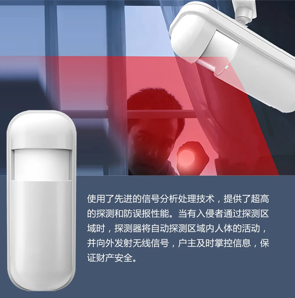 

433Mhz Wireless PIR Motion Detector For Home Security Alarm System Motion Sensor