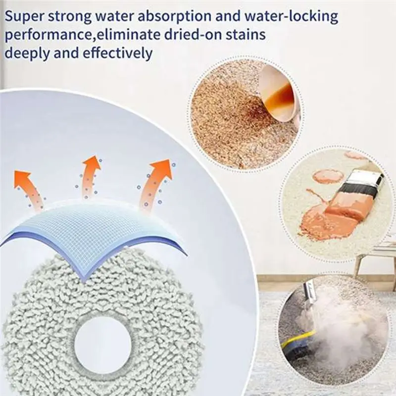 AS94-12 Pcs For Ecovacs Debot N30 OMNI / N30 PRO OMNI Vacuum Cleaner Replacement Brush Dust Bag Cloth Cover Kit