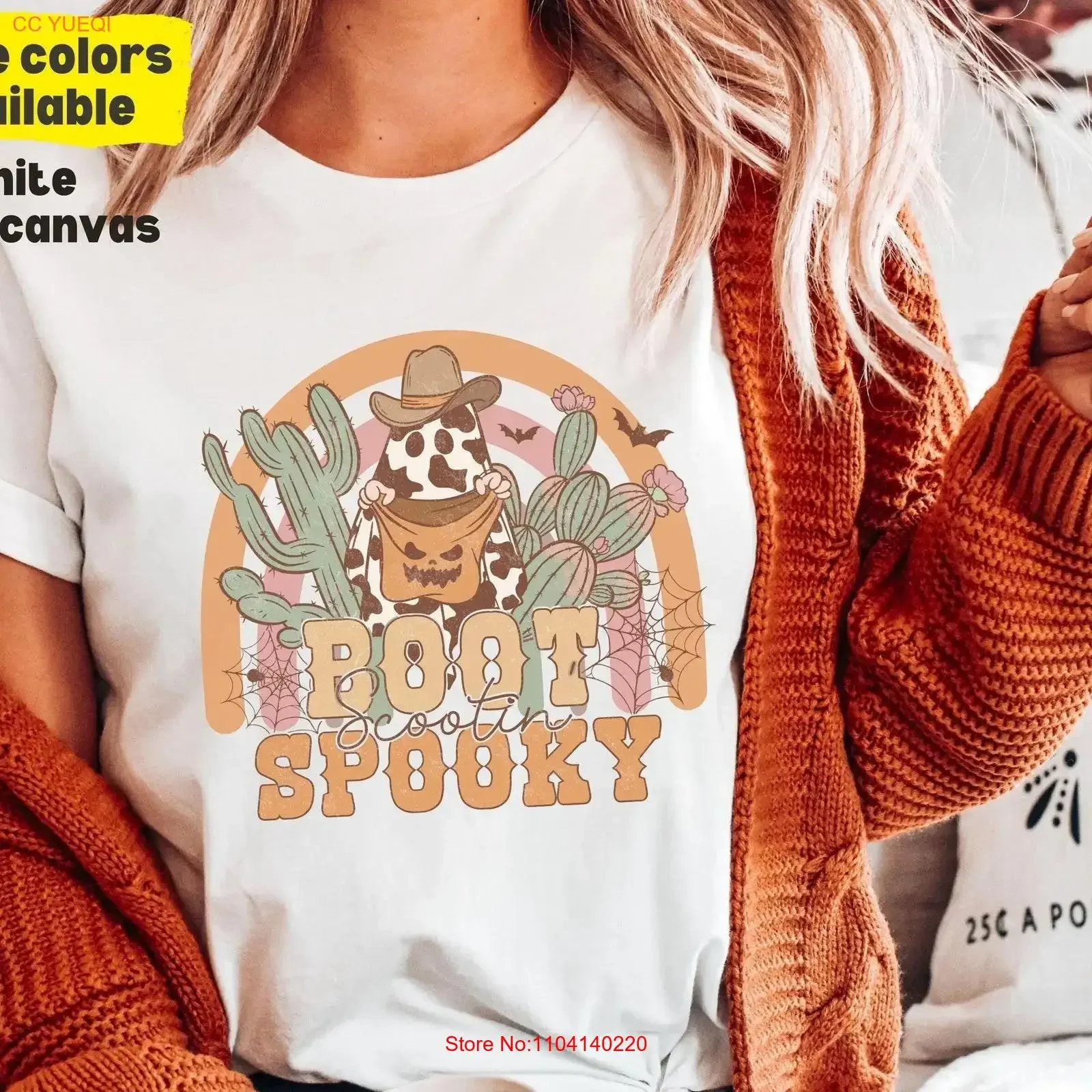 Футболка Boot Scootin Spooky, забавная футболка в стиле вестерн-призрак, тематический сезон страны, милый Хэллоуин для растительной мамы, винтажная стираная слегка