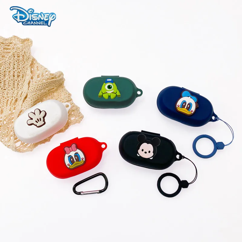 만화 디즈니 이어폰 케이스, 자브라 엘리트 7 프로용, 실리콘 무선 블루투스 이어버드 충전 박스, 끈 포함 보호 커버