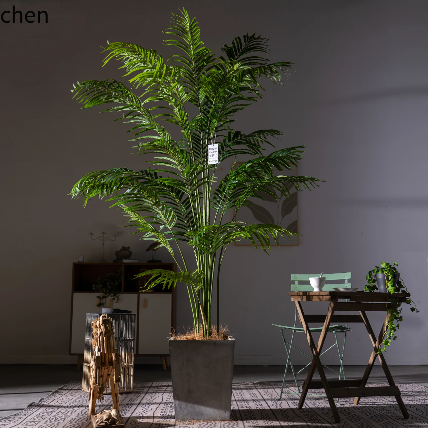 

HT large loose-tailed sunflower fake flower tree simulation green plant high-end light luxury floor ornament fake tree plant