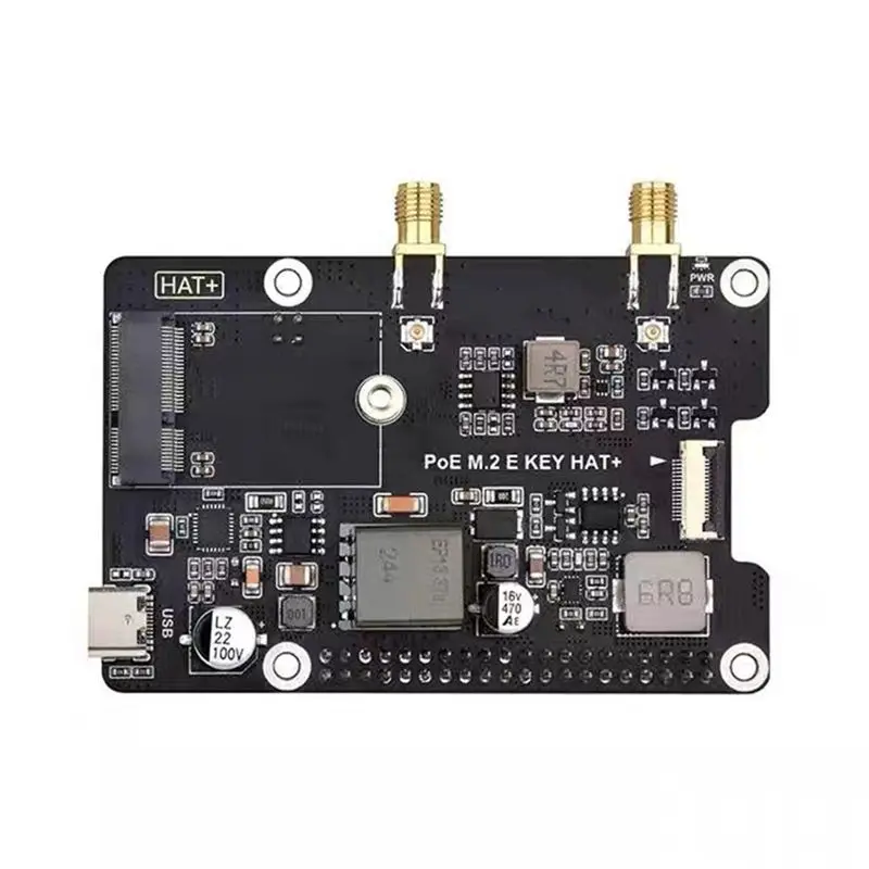 

FC-[IANC-AB01] Переходник PCIe на M.2 E KEY для Raspberry Pi 5 с поддержкой PoE HAT+ и беспроводных сетевых карт NGFF/Bluetooth для RPI 5