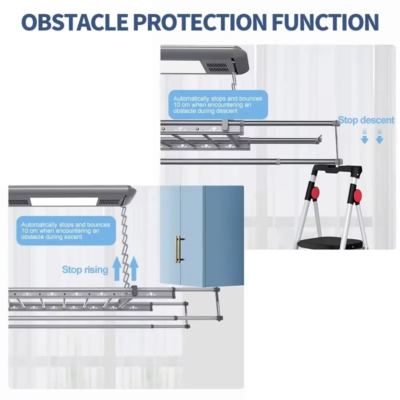 Smart Home 1m Electric Foldable Drying Rack Heat-Heated Balcony Airer Small Size for Bathroom Balcony Use for Drying Pants view 5