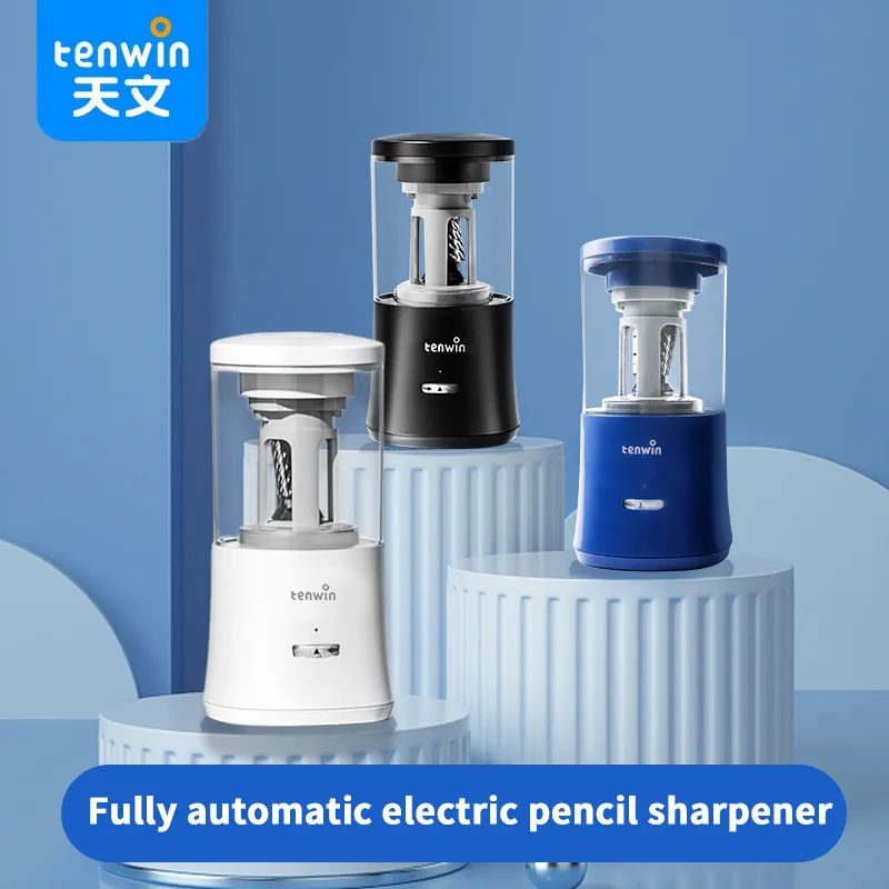 

Автоматическая точилка для карандашей Tenwin, электрическая точилка для карандашей для детей, перезаряжаемая поворотная вилка, USB-точилка для карандашей, канцелярские принадлежности