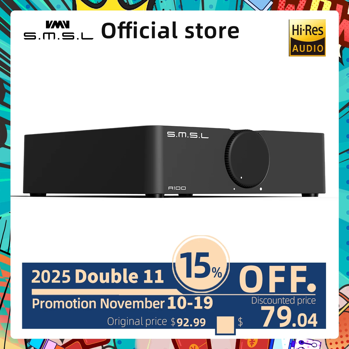 Smsl A100 Stereo Digitale Versterker 80W * 2 Klasse D MA12070 Bluetooth 5.0 Rca Usb