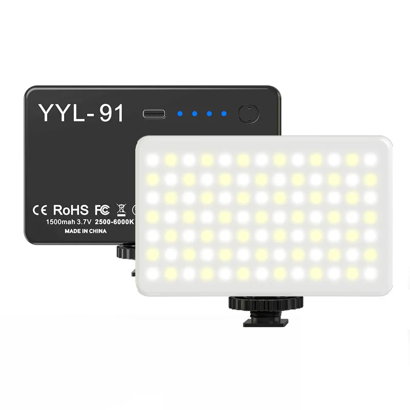 LED Video Light Camera Light 2500-6000K 6W/12W With Cold Shoe Mini Vlog Fill Light 1500mAh Panel Lamp Photography