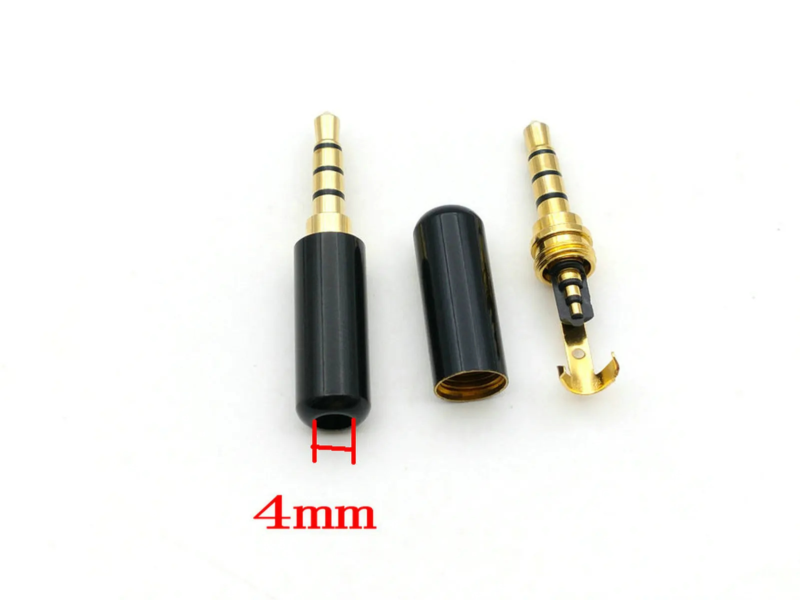 Imagem -04 - Latão 3.5 mm Macho Pólo Pólo Plugue Estéreo Reparação Fone de Ouvido Cabo Conector Solda 100 Peças