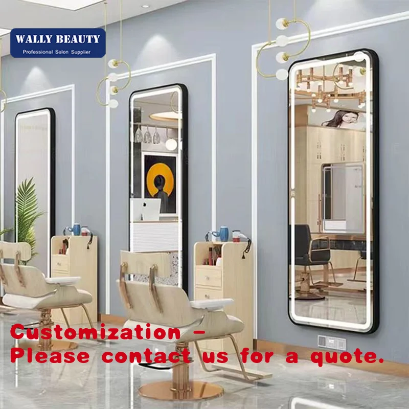 

Customize.Luxury LED Mirror Hairdressing Styling Station Beauty Salon Furniture Hairdressing Mirror