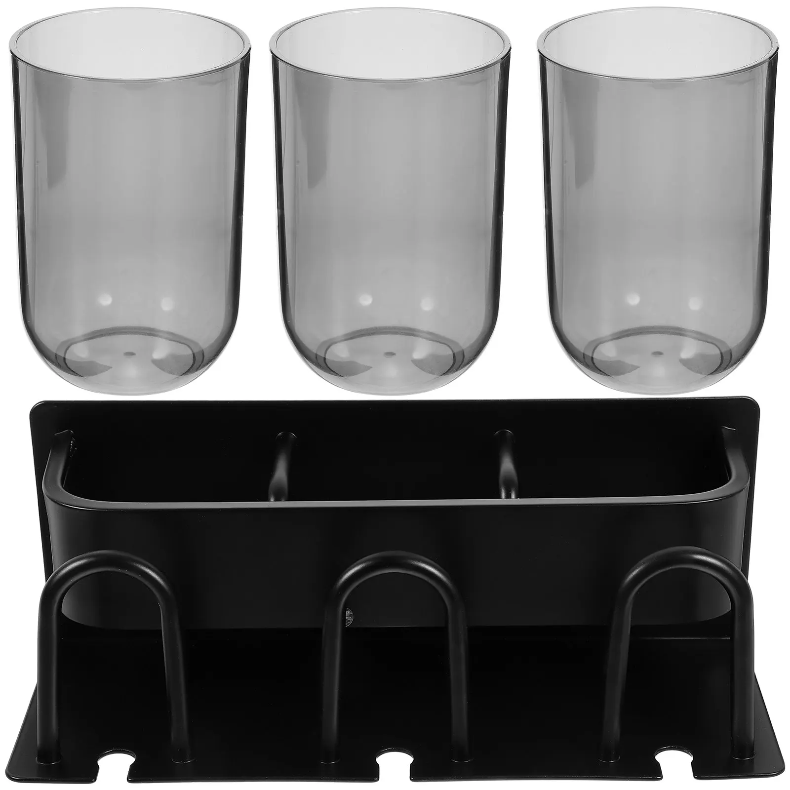 1Set Space Aluminum Toothbrush Holder Bathroom Organizer Non Punching Toothpaste Storage Rack Draining Shelf Bathroom