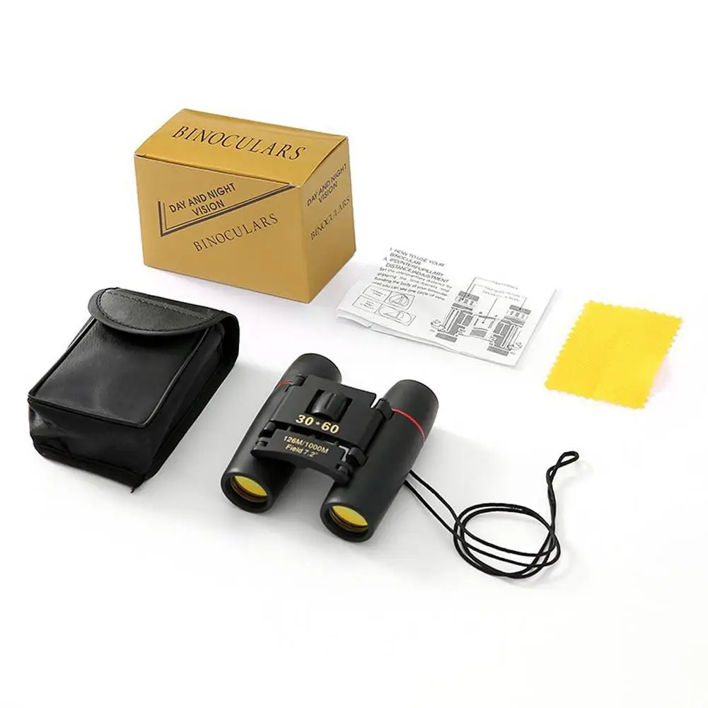 

Складной бинокль высокой четкости 30X60 - портативный легкий бинокль ночного видения с большим увеличением и низким освещением для улицы