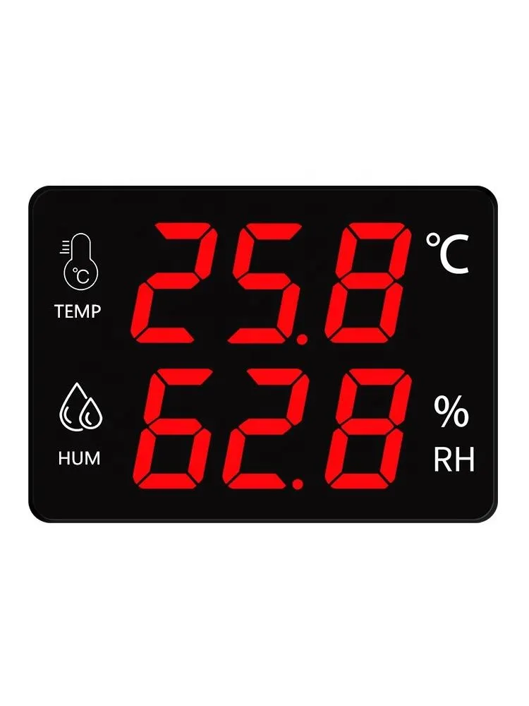 Termohigrómetro industrial de alta precisión, almacén de pantalla grande, sala de fábrica con sonda, instrumento de visualización de alarma AS106A