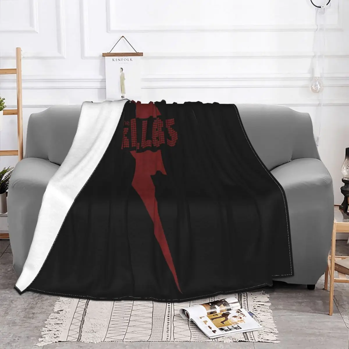 The Killers Brandon Flowers Red Bolt Official Mens Unisex Dj Animal Wholesale Designing Throw Blanket