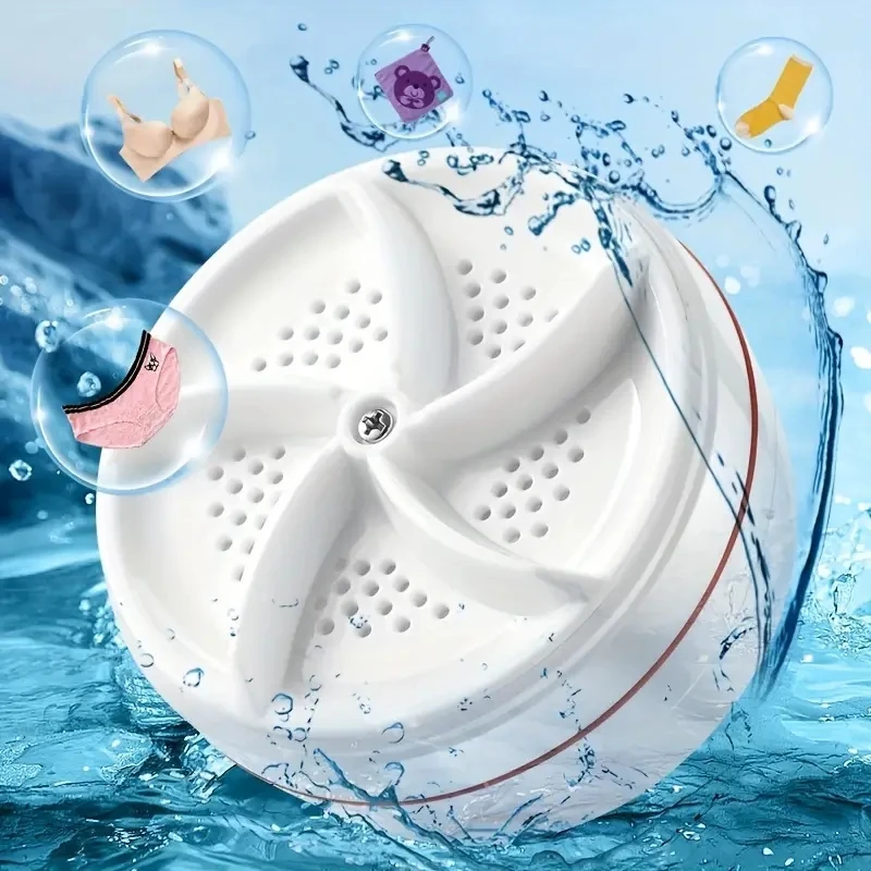 Mini Washing Machine USB Rotating Turbine Portable Washing Machine For Socks Underwear Wash Dishes For Travel