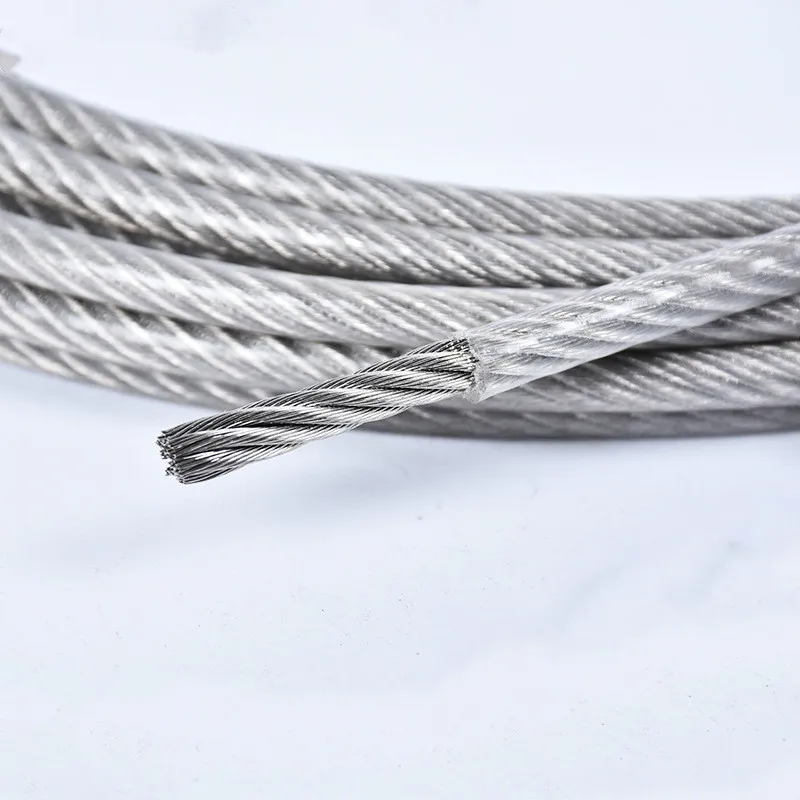 10 Meter Steel PVC Coated Flexible Wire Rope Soft Cable Transparent Stainless Steel Clothesline Diameter 1mm 1.2mm 1.5mm 2mm 3mm