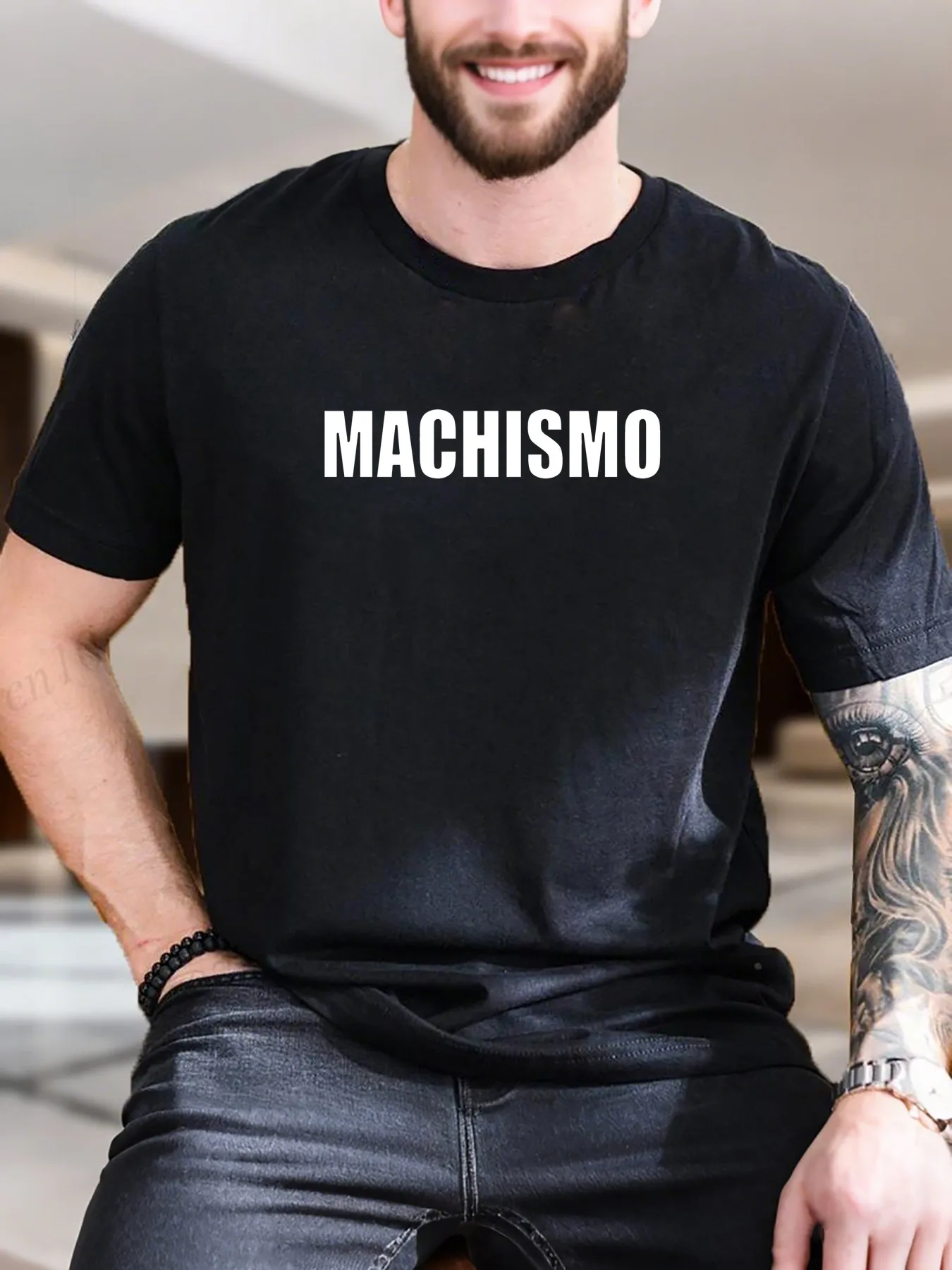 

Men's Printed Short Sleeve T-Shirt - Surfing Beach Design, 100% Cotton Breathable & Soft, Casual Summer Vacation Style, Trendy S