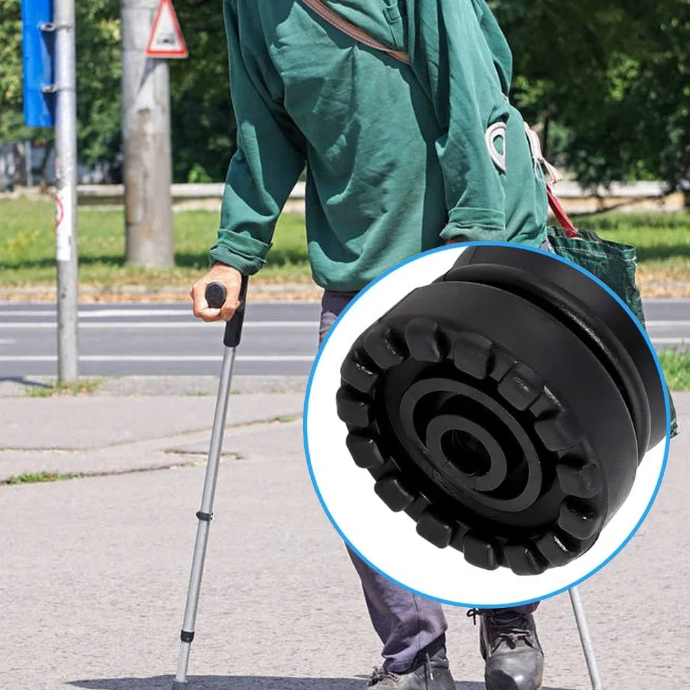 1 قطعة دائم الأسود 19 مللي متر/22 مللي متر عصا للمشي قدم المطاط رئيس العكاز اكسسوارات الرحلات استبدال المضادة للانزلاق نصائح عكاز قدم