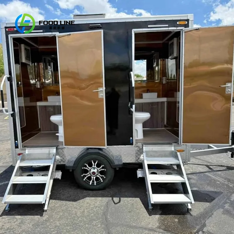 Custom Durable Outdoor Portable Toilet with Lockable Door  Heavy Duty Mobile Restroom for Construction Sites, Parks, Events