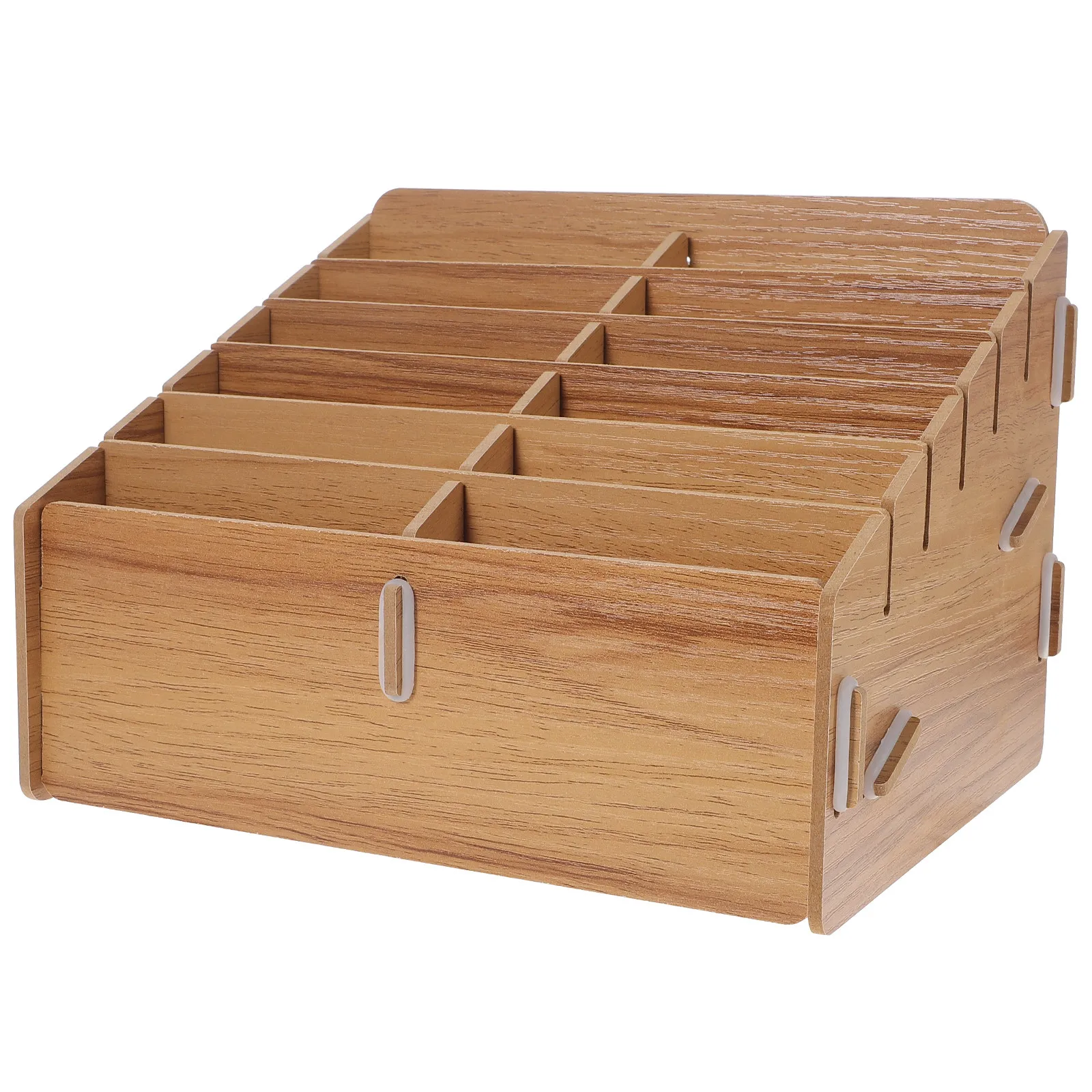 Game Cards Storage Box Large Capacity Multi-Grid Wooden Case Portable Organizer Holder for Playing Card Storage