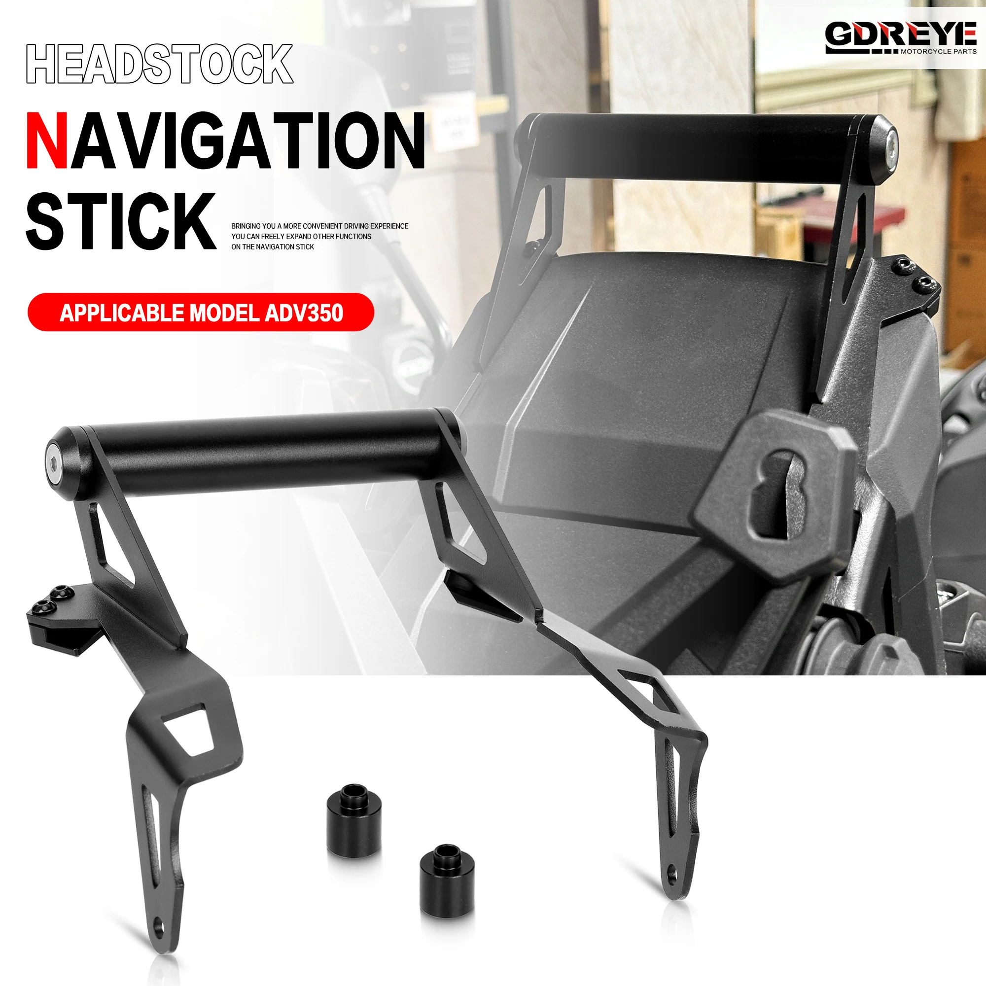 For HONDA ADV 350 Adv350 2022-2026 Motorcycle ADV305 Front Phone Stand Holder Smartphone Phone GPS Navigaton Plate Bracket Rod