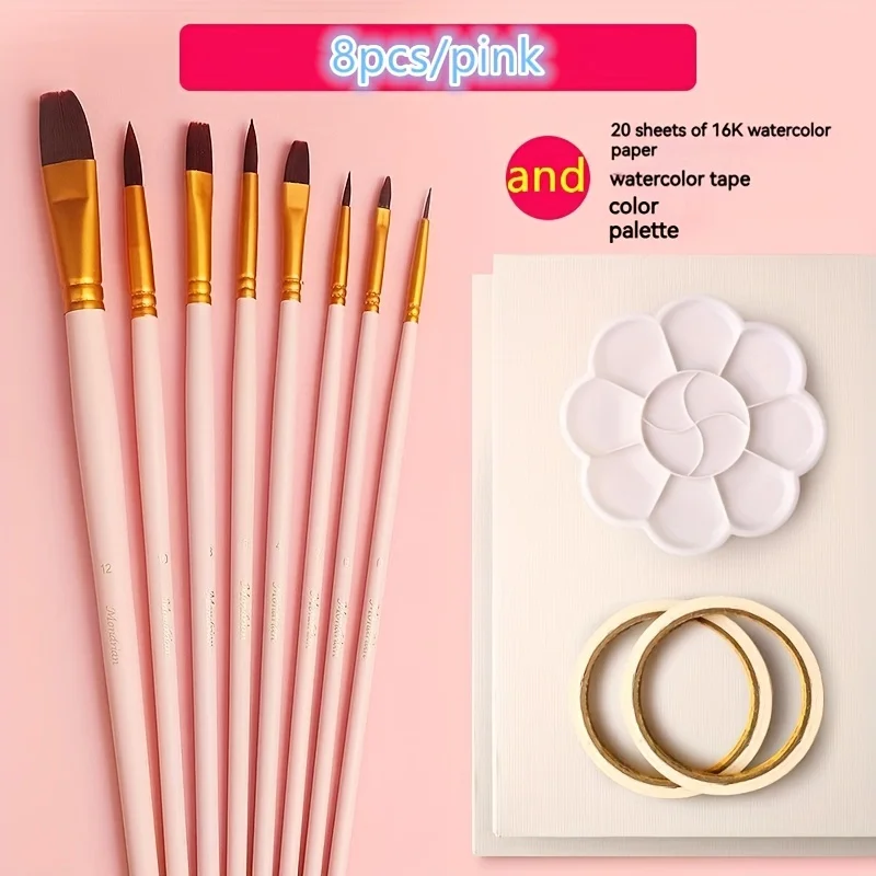 

Набор кистей для гуаши, акварельные кисти для искусства, нейлоновые кисти, цветные акрил, масла, краски, рисунок, кисти для начинающих