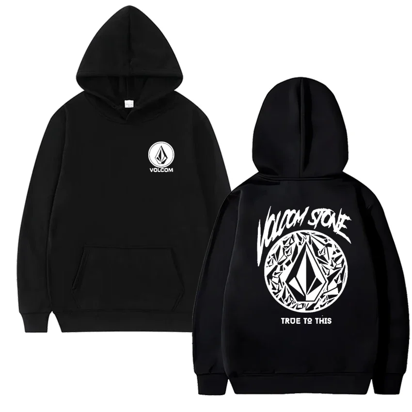 Volcom Sudadera con capucha para hombre, sudadera de manga larga, moda Hip-hop, informal, calle, exterior, ropa deportiva de otoño e invierno