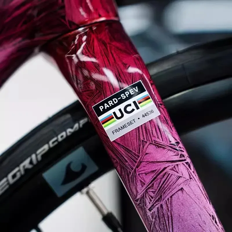 2 UCI Certified Waterproof Scratch Shielding Stickers, PET Material, Personalized Sun Protection, Outdoor Bike Frame Decorative