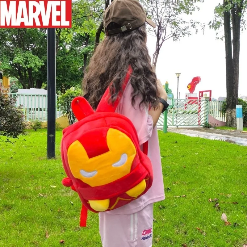 

Avengers Iron Man Cartoon Anime Backpack Plush Large Capacity Fashionable Portable Outing Bag Cute Creative Backpack Gift