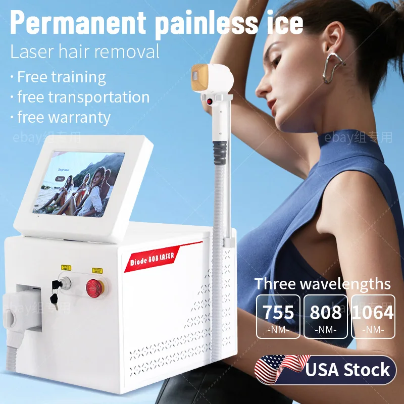 

808nm+755nm+1064nm Alexander diode 4-wavelength laser permanent painless skin rejuvenation and hair removal machine