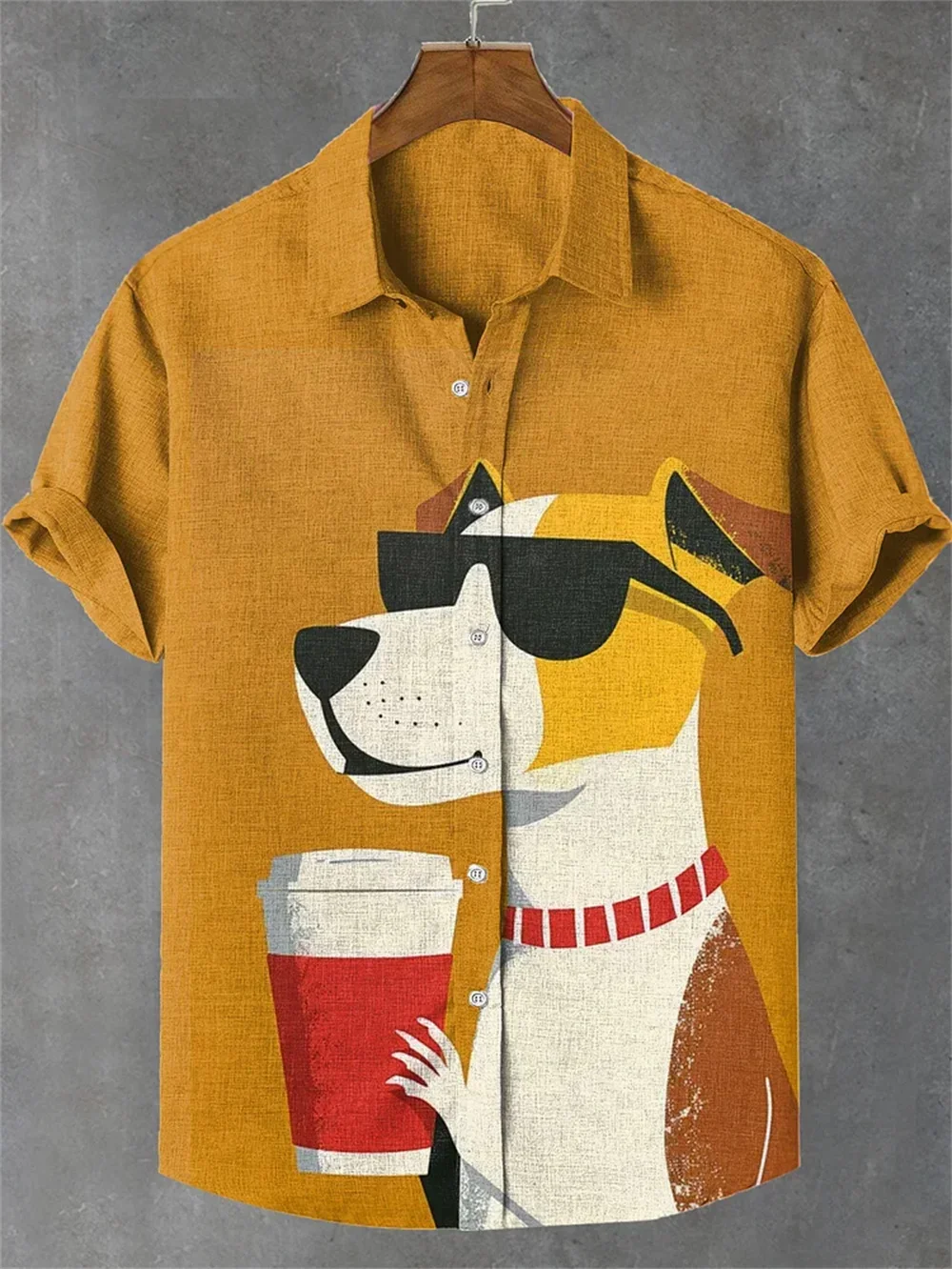 Elephants Small Fish Small Dogs 3Dpattern Beach Print Hawaiian Shirt 2025 Men's Shirt Summer Daily Casual Short Sleeved Shirt