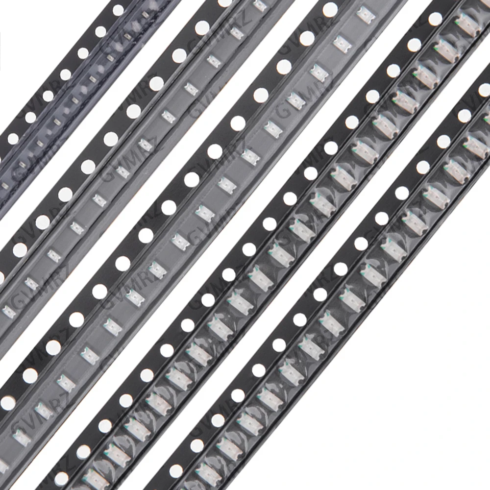 100PCS SMD LED Diode Chip Assorted Sizes 0402 0603 0805 1206 3528 5050 Multiple Colors for PCB DIY Electronics White/Red/Yellow