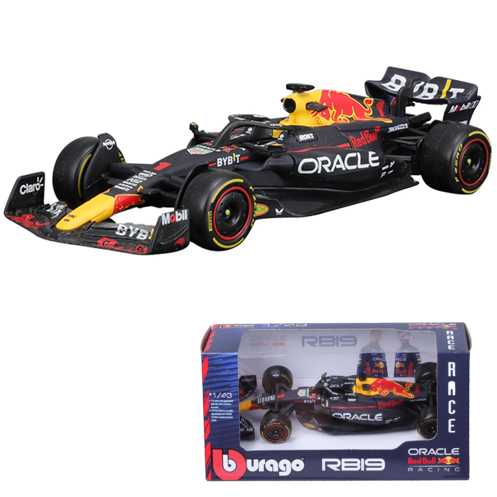 Bburago 1:43 F1 Model Reguliere Versie 2023 Red Bull Racing Rb19 #1 Verstappen #11 Perez Legering Auto Formule Gegoten Speelgoed