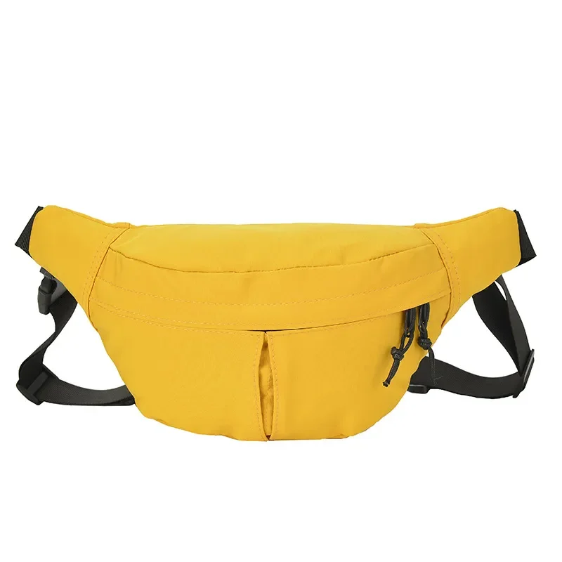 Fashion Solid Color Nylon Crossbody Bag Men Casual Leisure Waist Pouch Bag for Cycling and Jogging