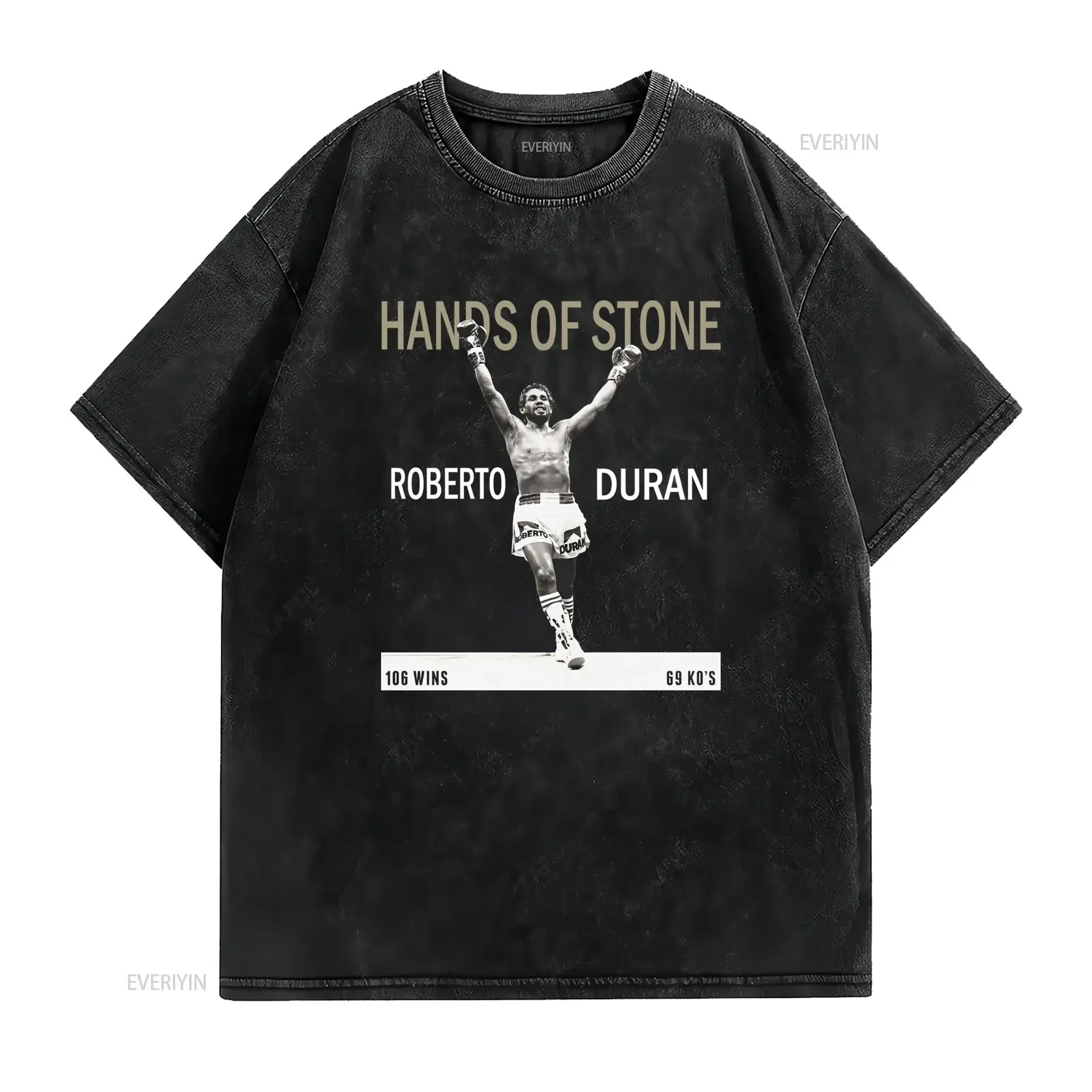Roberto Duran Hands Of Stone Men'S Black T Shirt Crew Neck Regular Fit S 5XL All Season Casual Style Slight Stretch Fabric