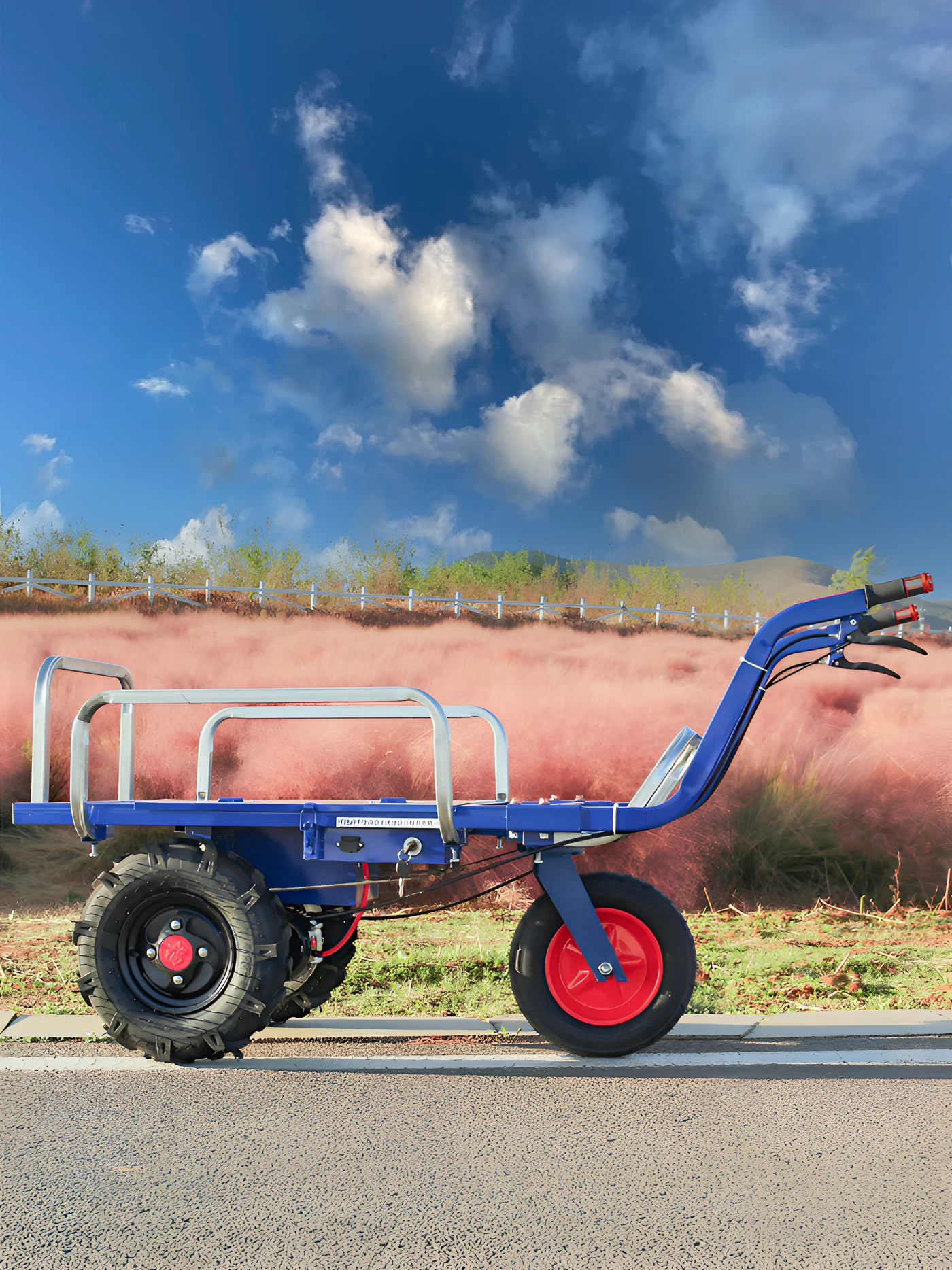 Electric chicken bus, household double four-wheel handling, breeding orchard, climbing transport trolley