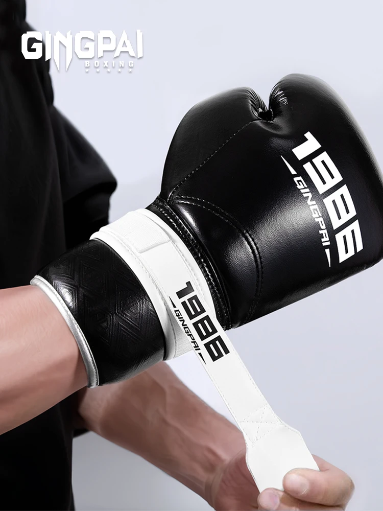 Sangle auto-adhésive pour gants de boxe, convertisseur à lacets, sport, Arts martiaux, Kickboxing, gants auxiliaires de poignet fixe pour adultes, laçage