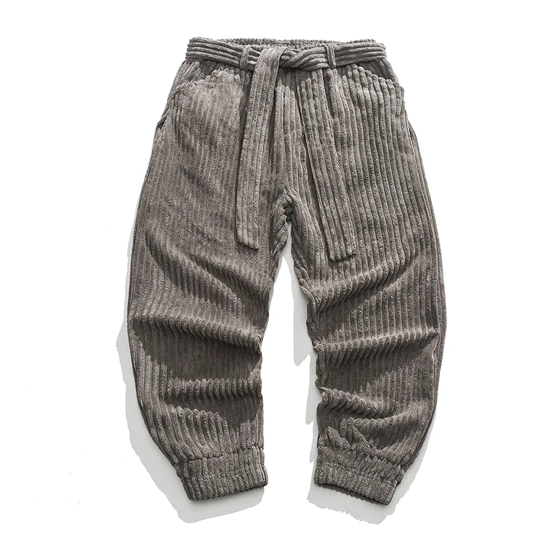 Mannen Dikke Corduroy Broek 2026 Mannen Koreaanse Warme Harembroek Herfst Winter Mannen Losse Harajuku Broek Mannelijke Casual Joggingbroek