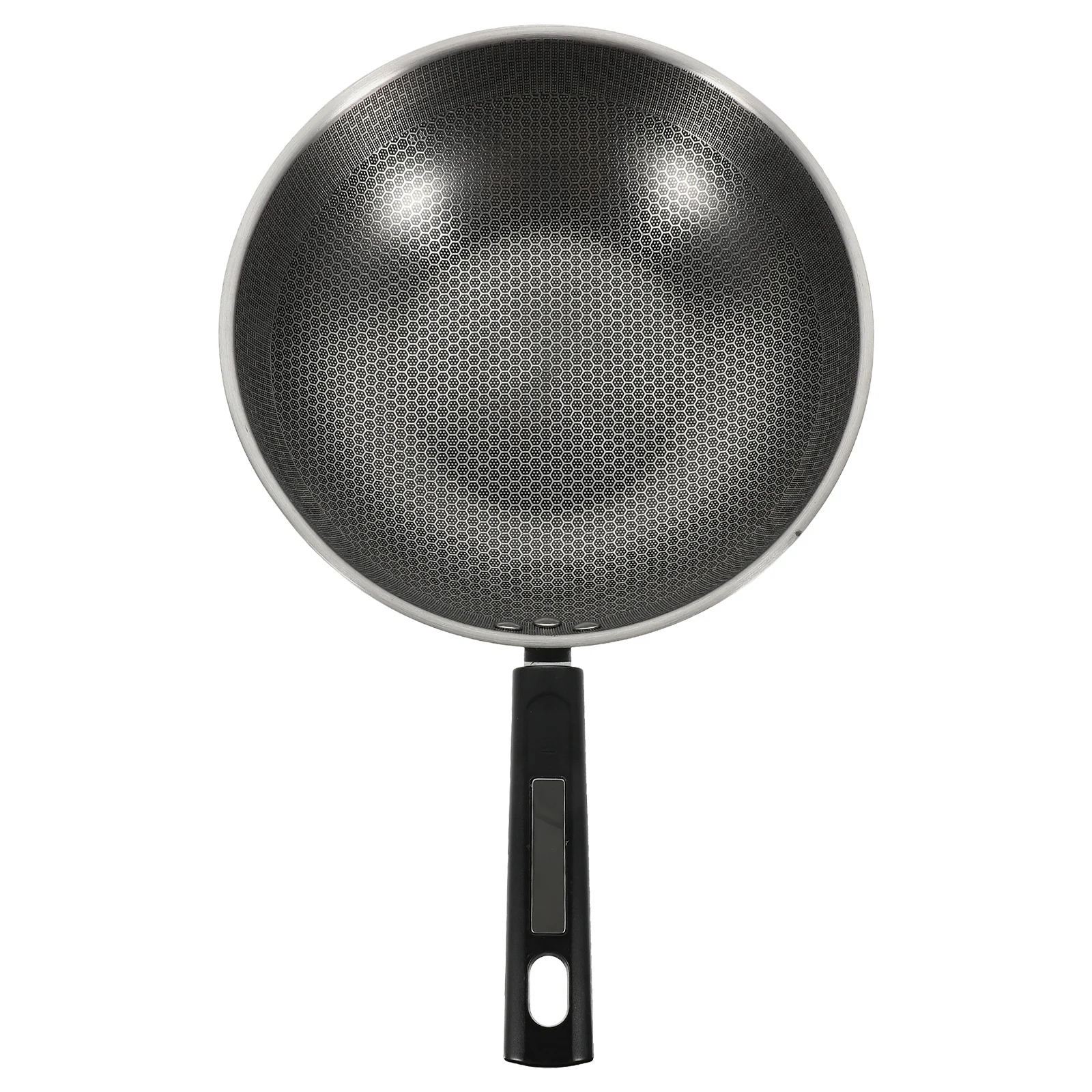 

Stainless Steel Wok Frying Pan Non Stick Egg Fry Pan Outdoor Cooking Honeycomb Coating Handle Kitchen Cookware